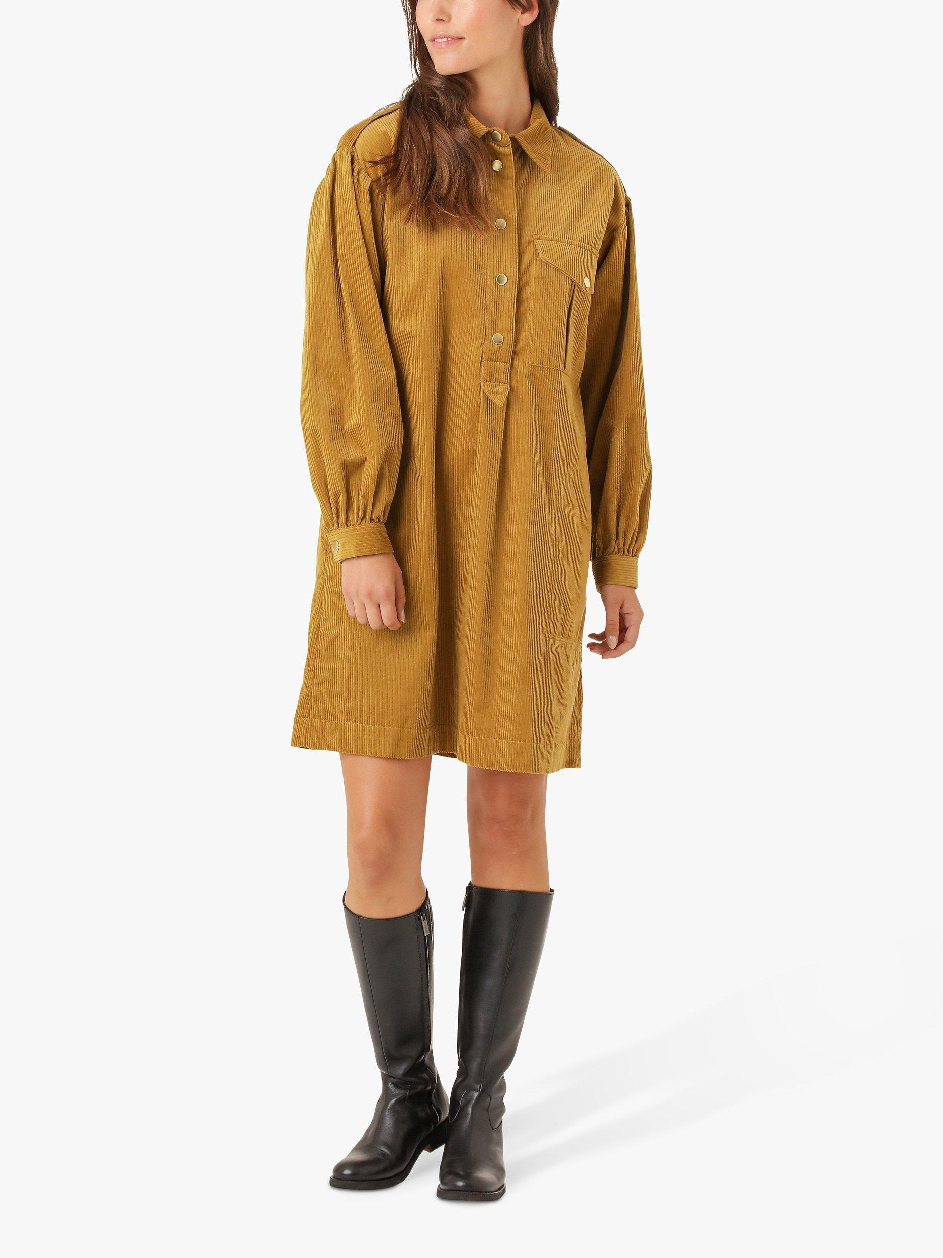 Noa Noa Charlotte Corduroy Tunic Dress, Golden Brown