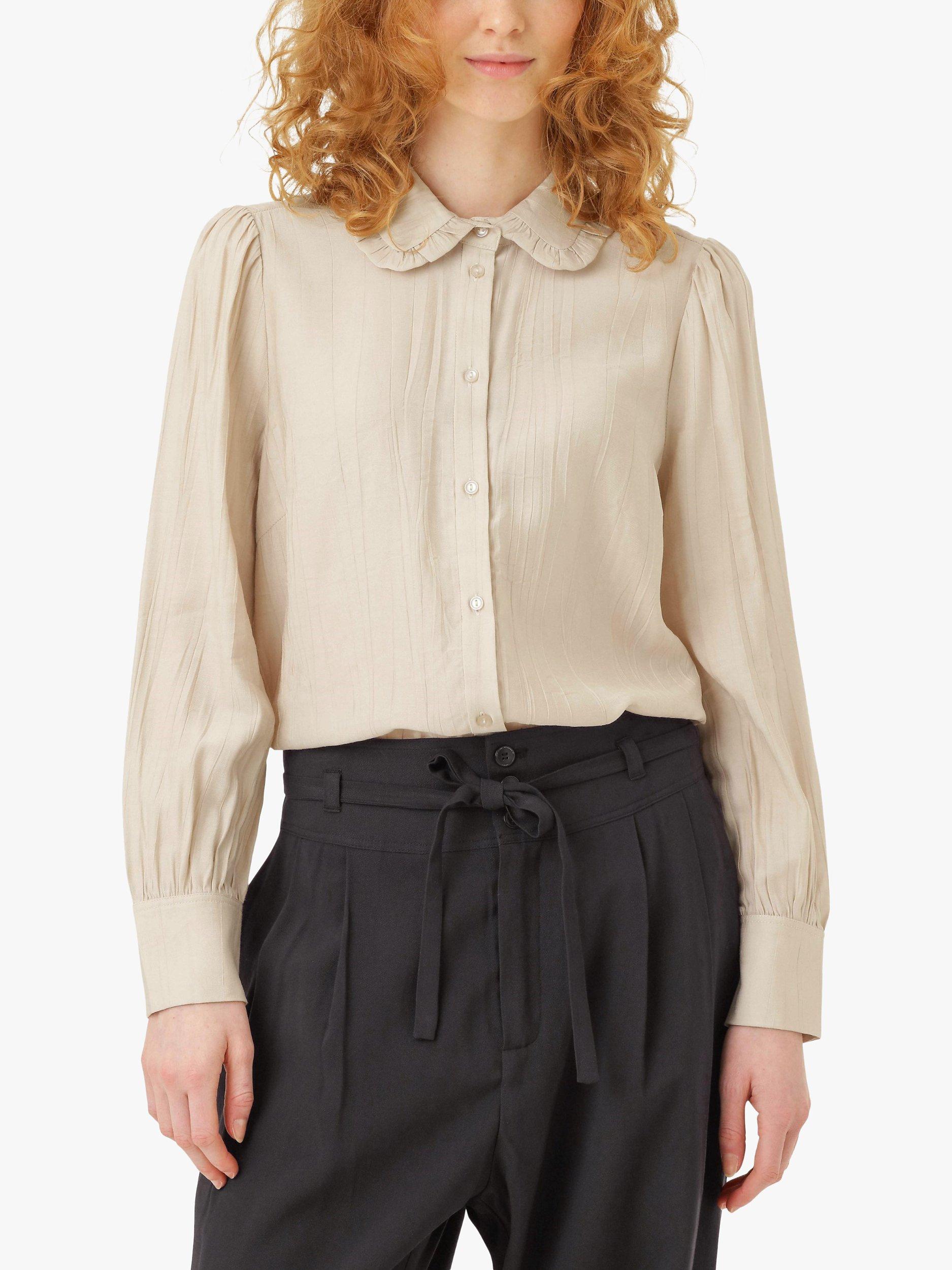 Noa Noa Eva Frill Collar Shirt, Brazilian Sand