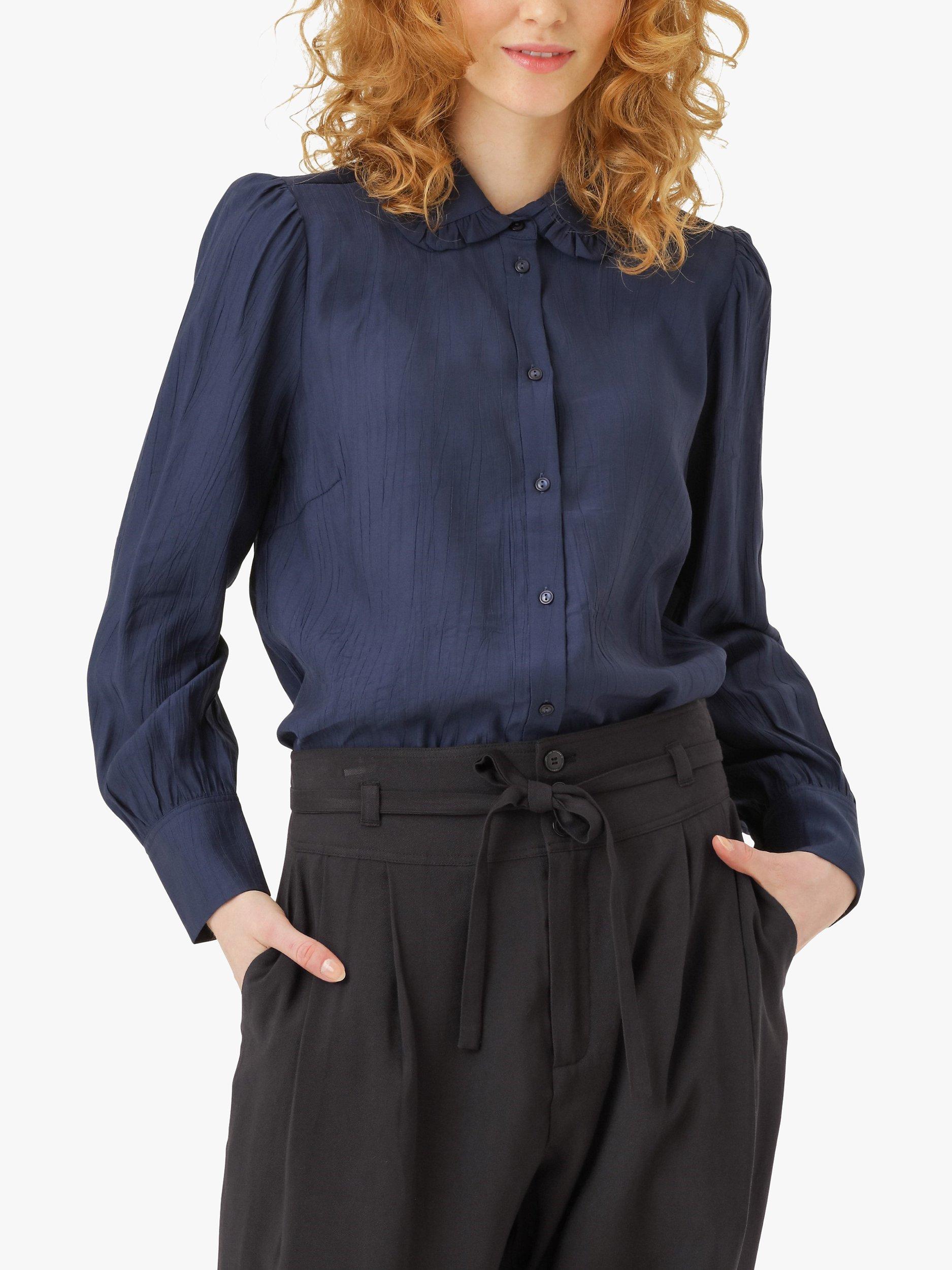 Noa Noa Eva Frill Collar Shirt, Sargasso Sea