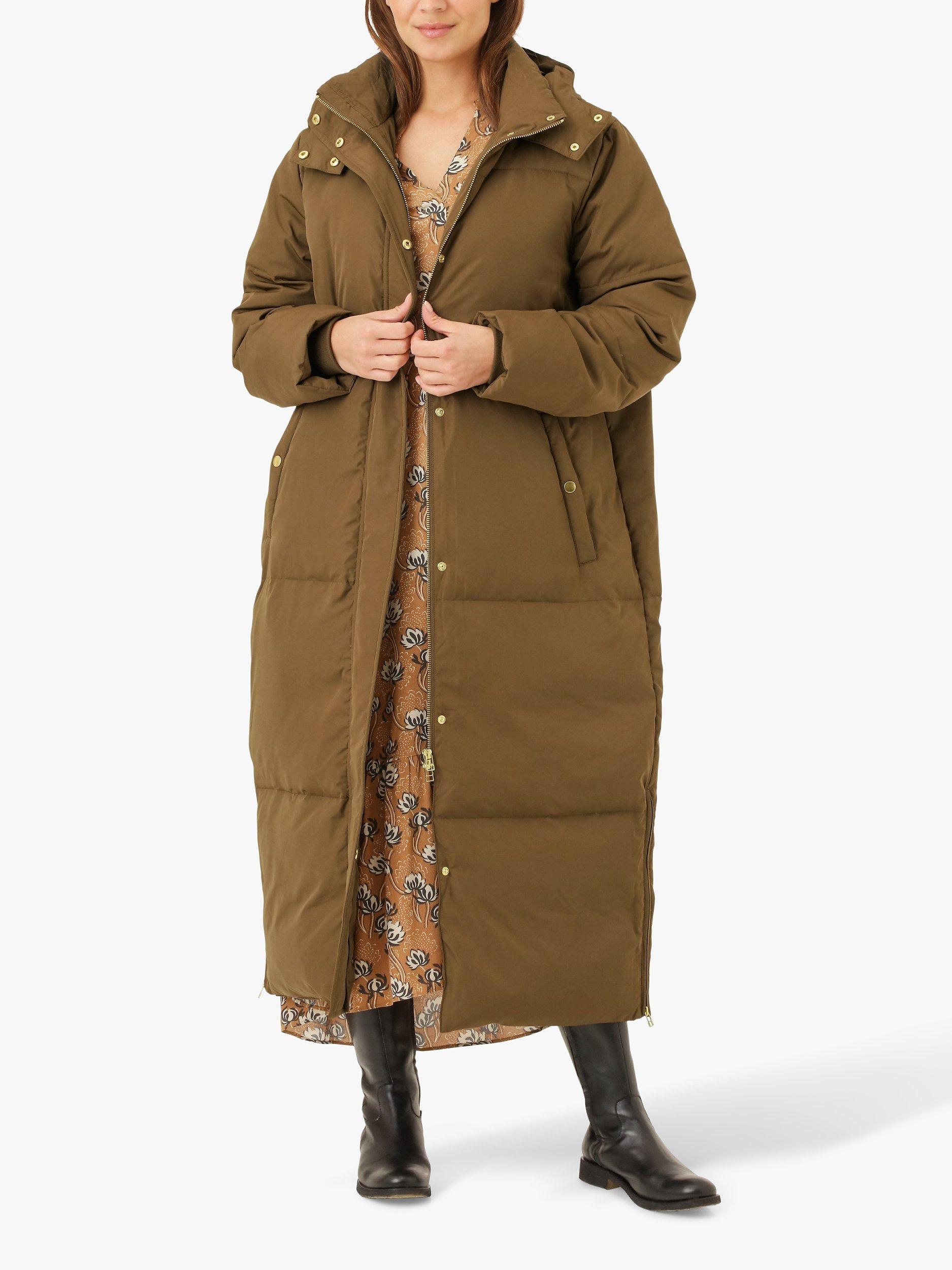 Noa Noa Lisa Long Down Coat, Coffee Liqueur