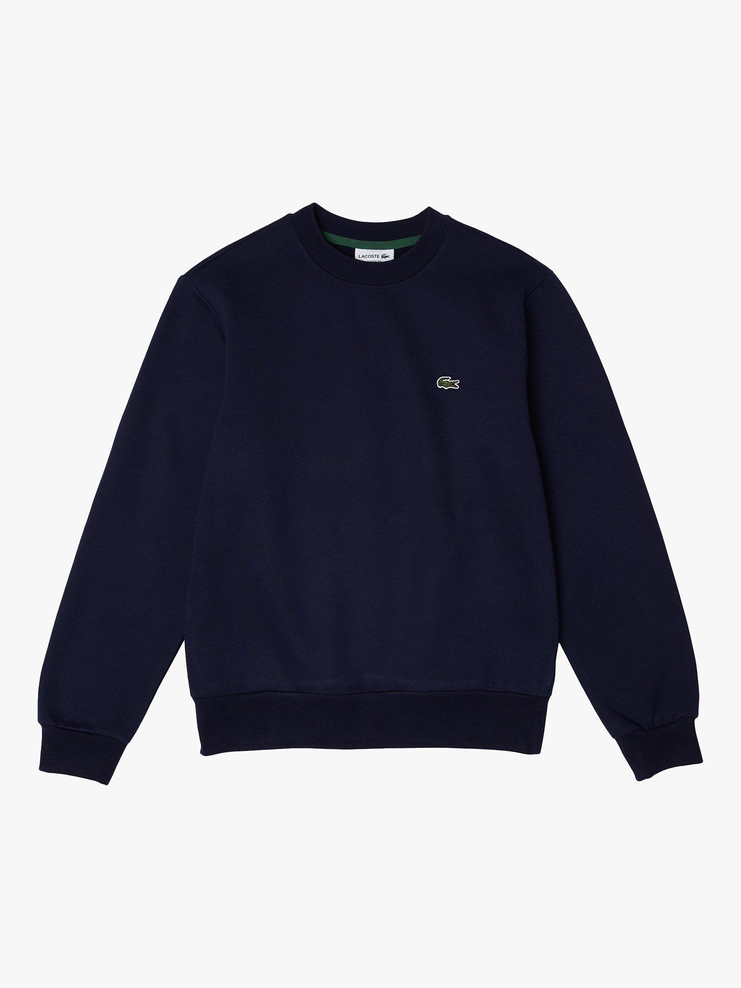 Product image 5 of 7, which shows Lacoste Organic Brushed Cotton Sweatshirt, Navy, S