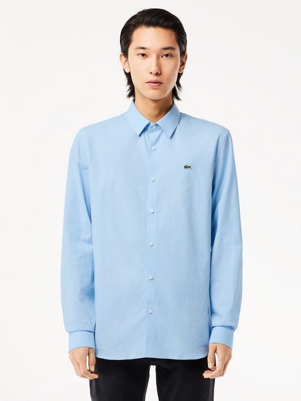 Lacoste Slim Fit Poplin Shirt, Blue, Blue