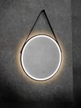 HiB Pendant Illuminated Bathroom Mirror, Black