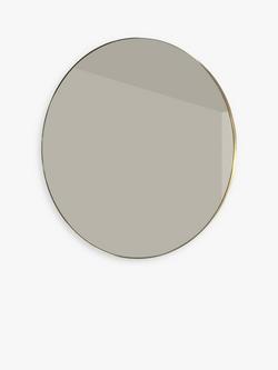 hib. Fusion Round Bathroom Mirror, Brushed Brass