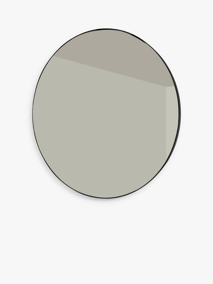 hib. Fusion Round Bathroom Mirror, Matt Black