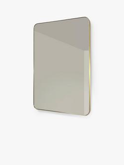 hib. Fusion Curve Bathroom Mirror, Brushed Brass
