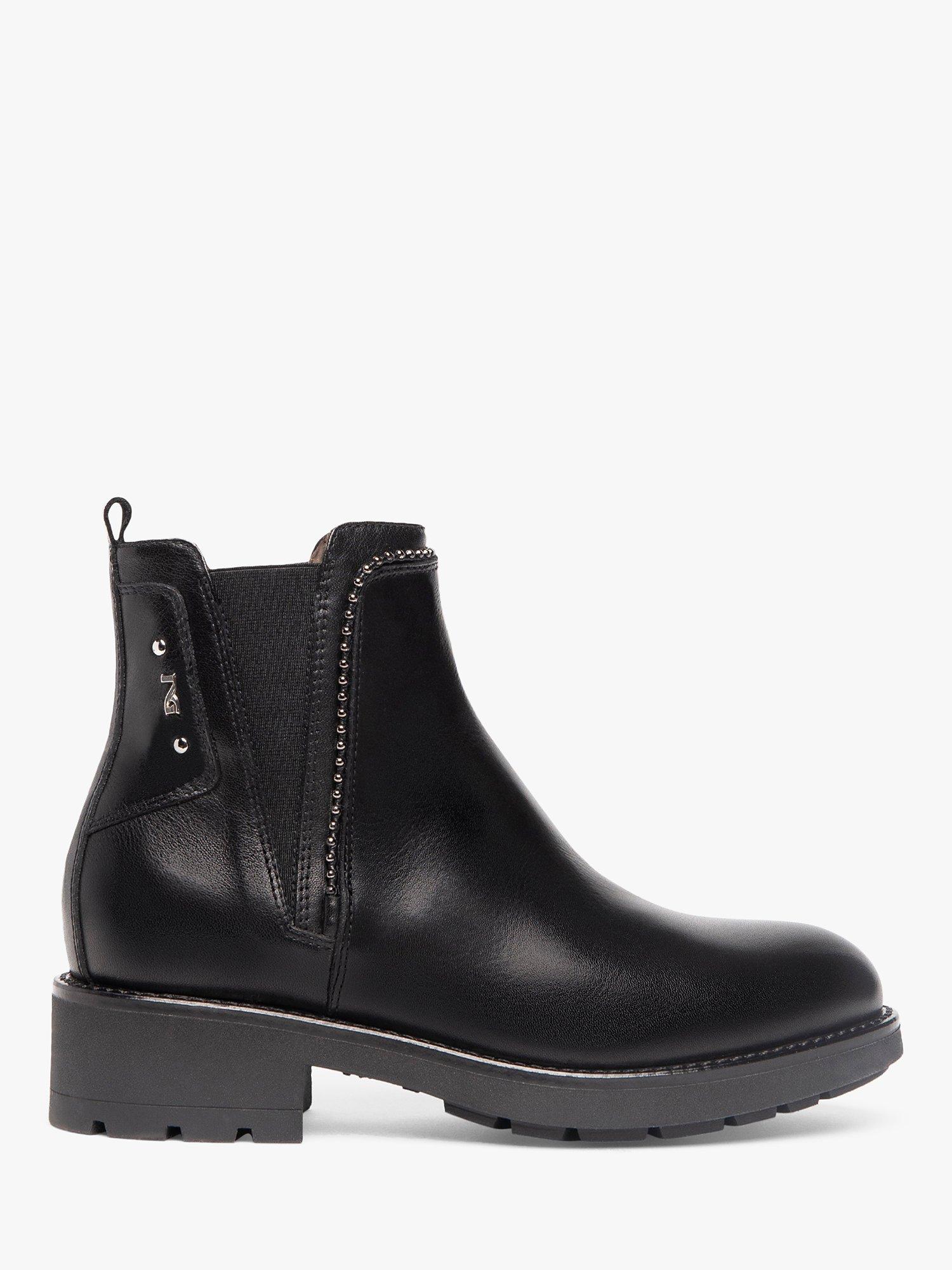 Product image 1 of 4, which shows NeroGiardini Chelsea Leather Boots, Black, 5