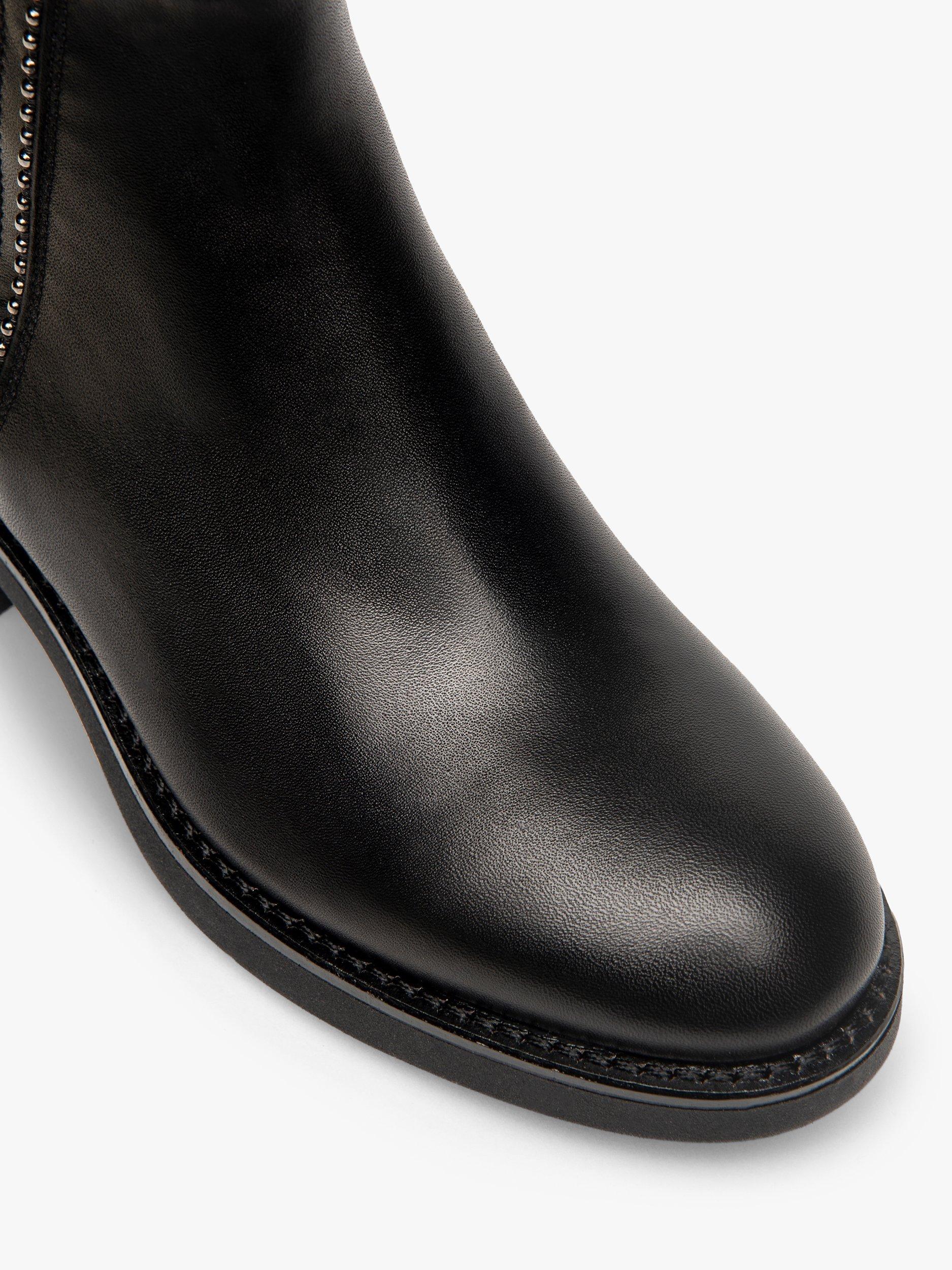 Product image 3 of 4, which shows NeroGiardini Chelsea Leather Boots, Black, 5