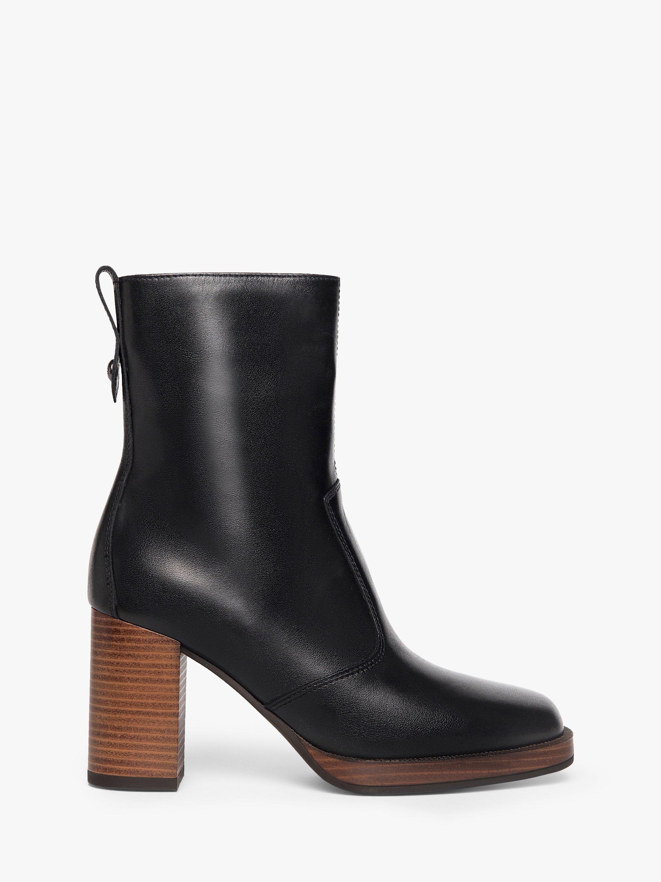 NeroGiardini Leather Square Toe Ankle Boots