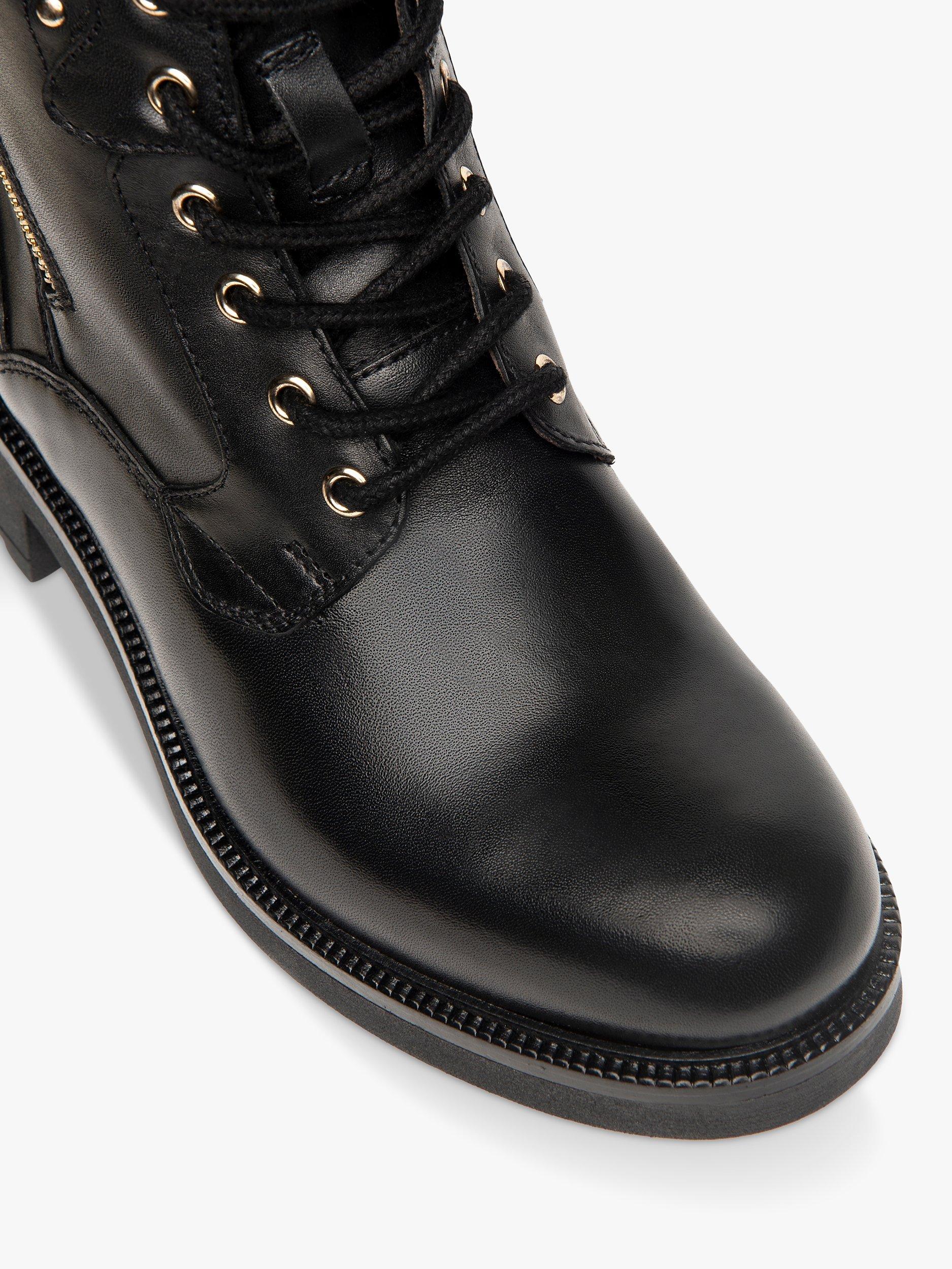 Product image 3 of 5, which shows NeroGiardini Gold Trim Leather Biker Boots, Black, 7