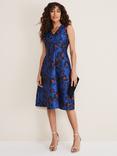 Phase Eight Clarisse Floral Print Dress, Cobalt/Multi