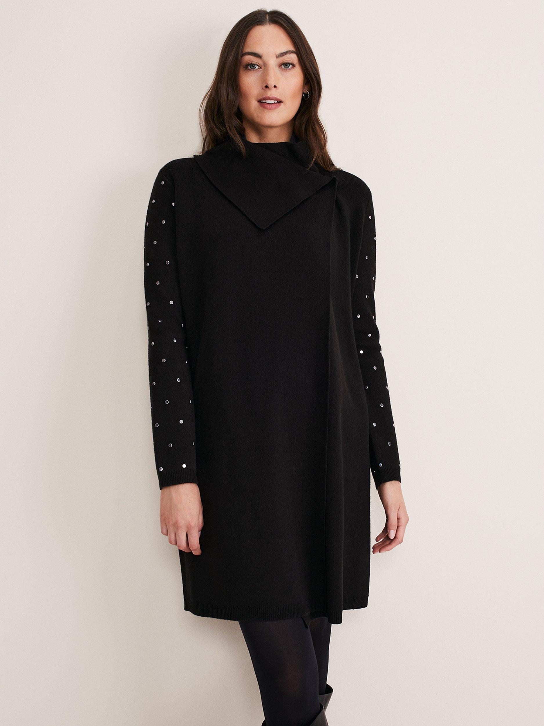 Phase Eight Paloma Knit Coatigan, Black