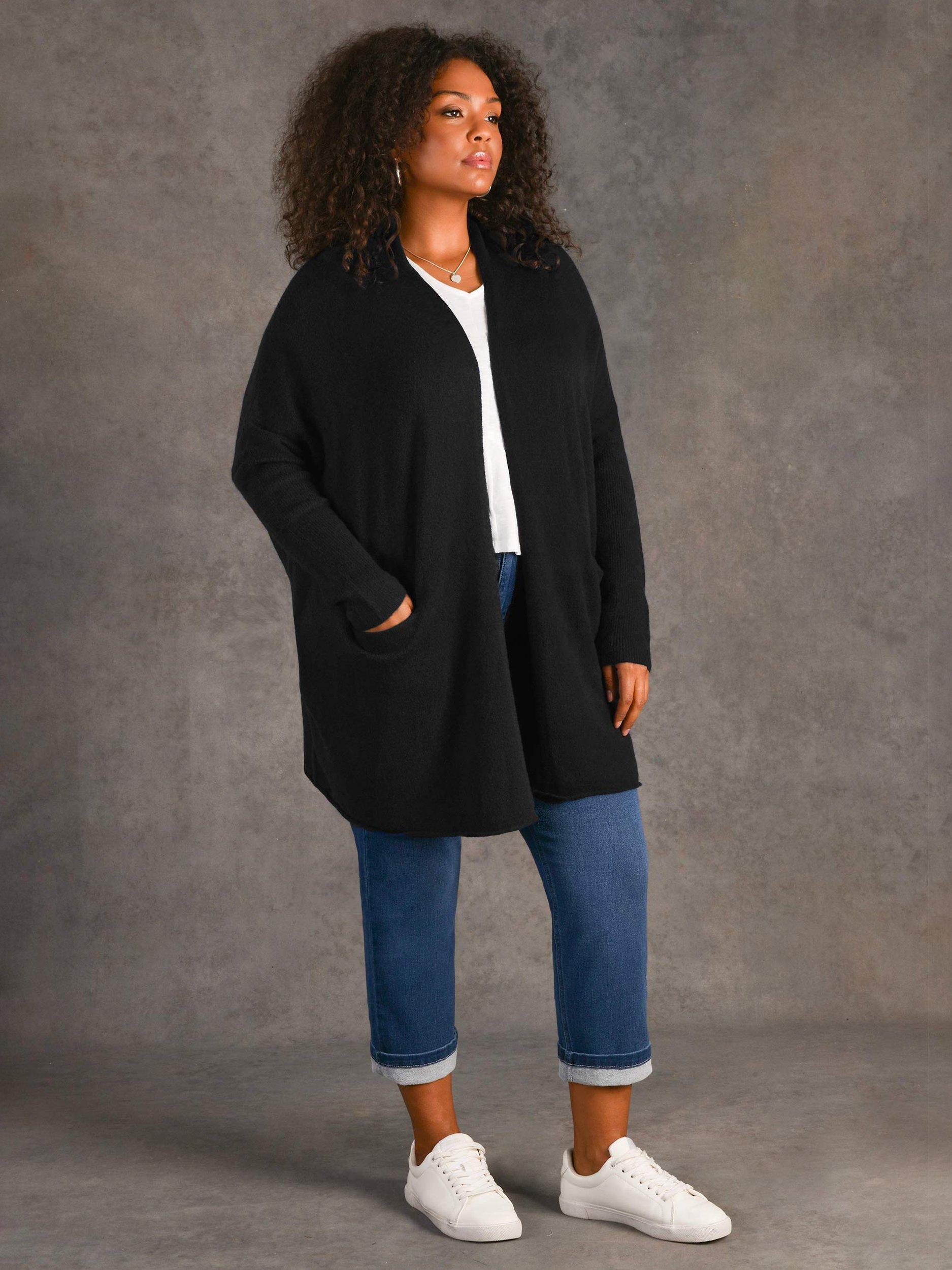 Live Unlimited Slouch Cardigan, Black