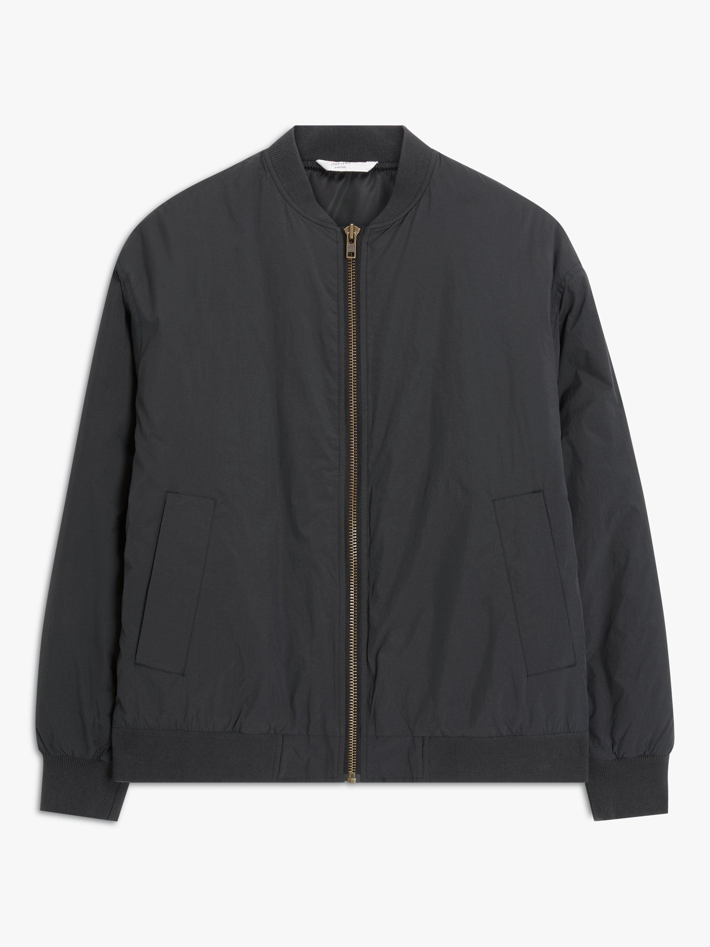 John Lewis ANYDAY Plain Bomber Jacket Black