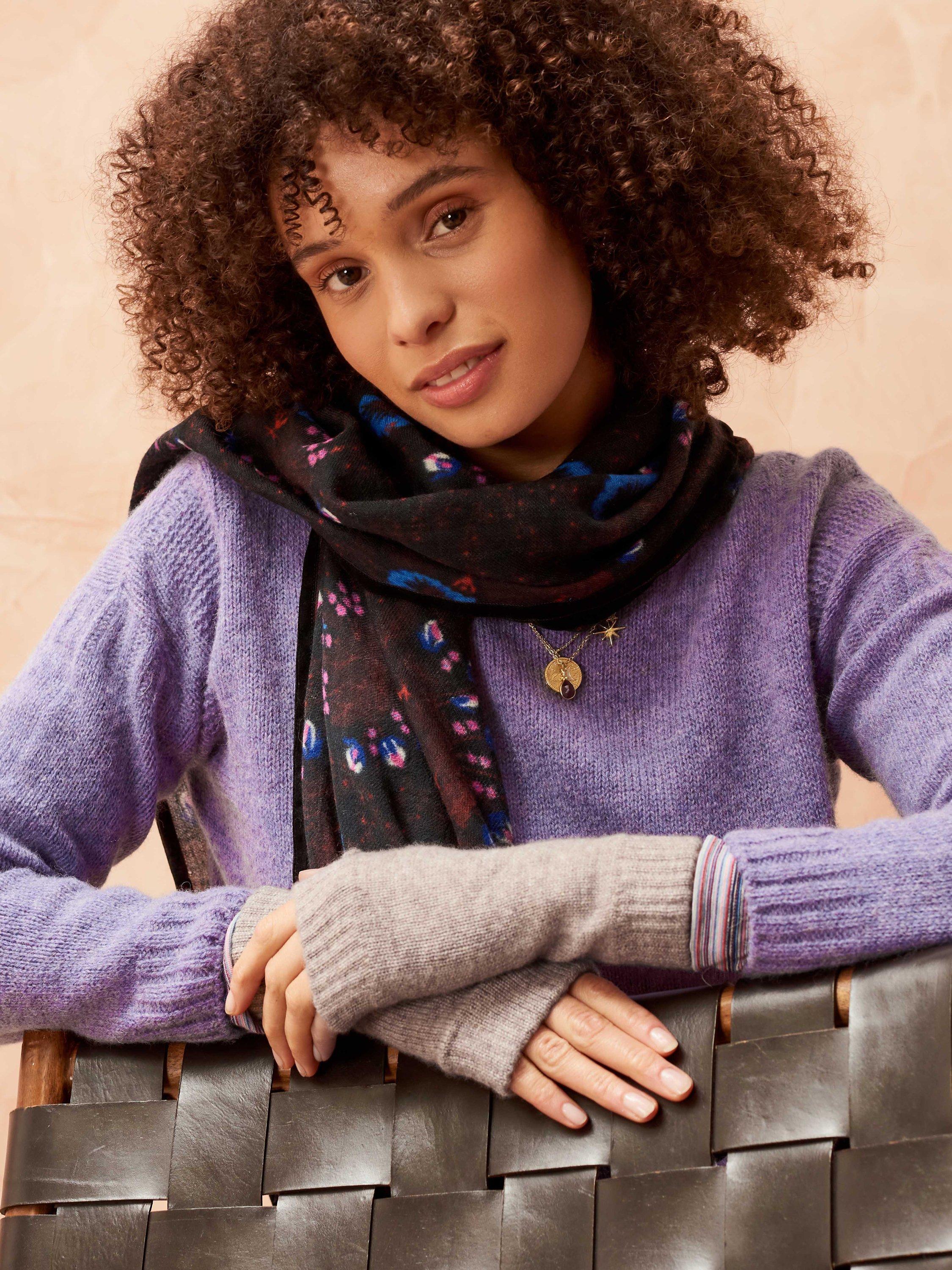 Brora Cashmere Wristwarmers, Ash, One Size