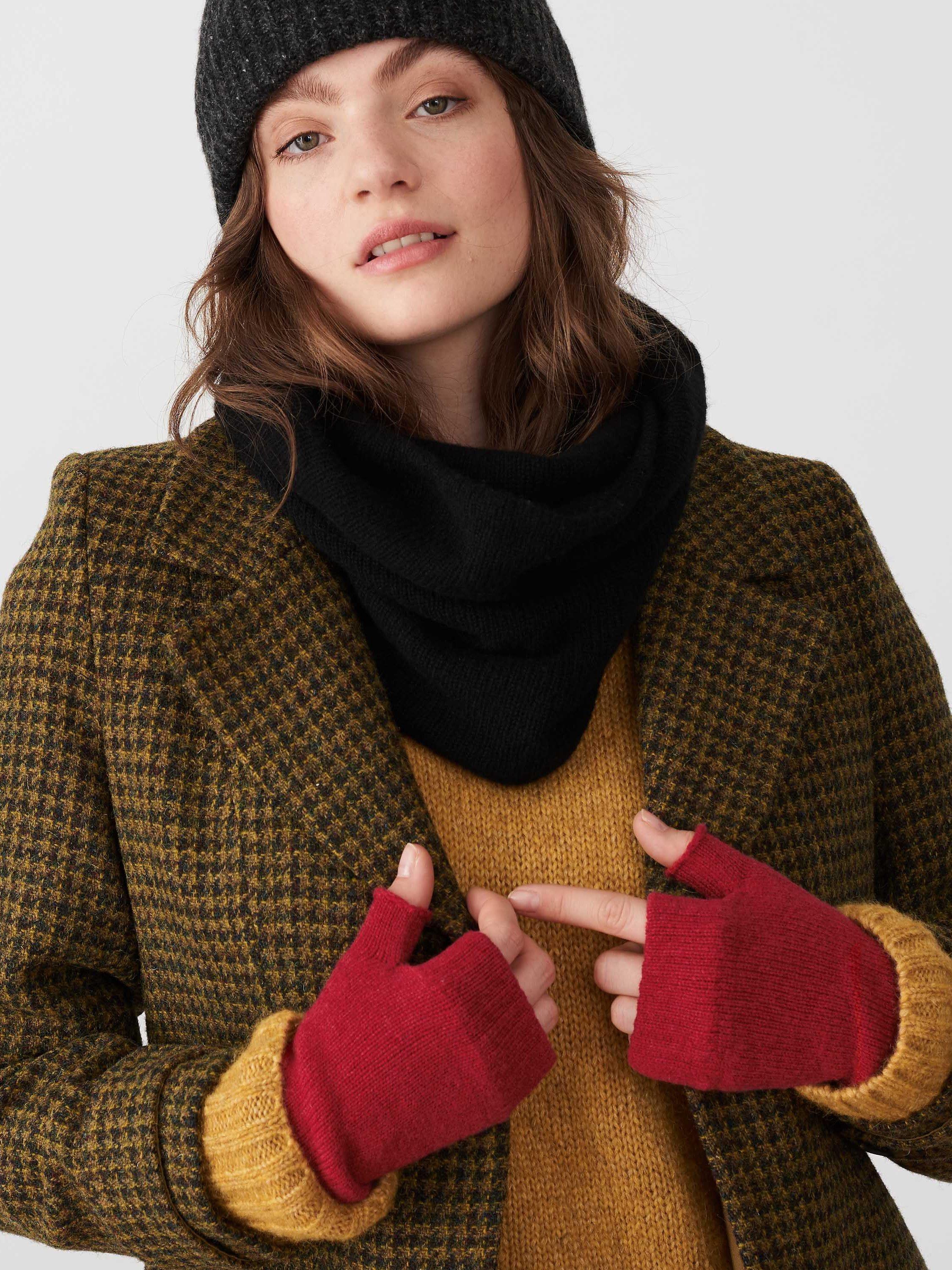 Brora Cashmere Wristwarmers, Flame, One Size