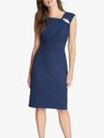 Gina Bacconi Erith Embellished Shift Dress, Navy