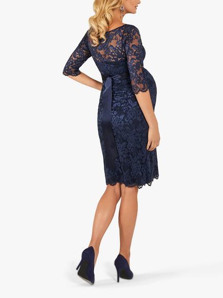 Tiffany Rose Amelia Lace Maternity Dress - view 2, Navy