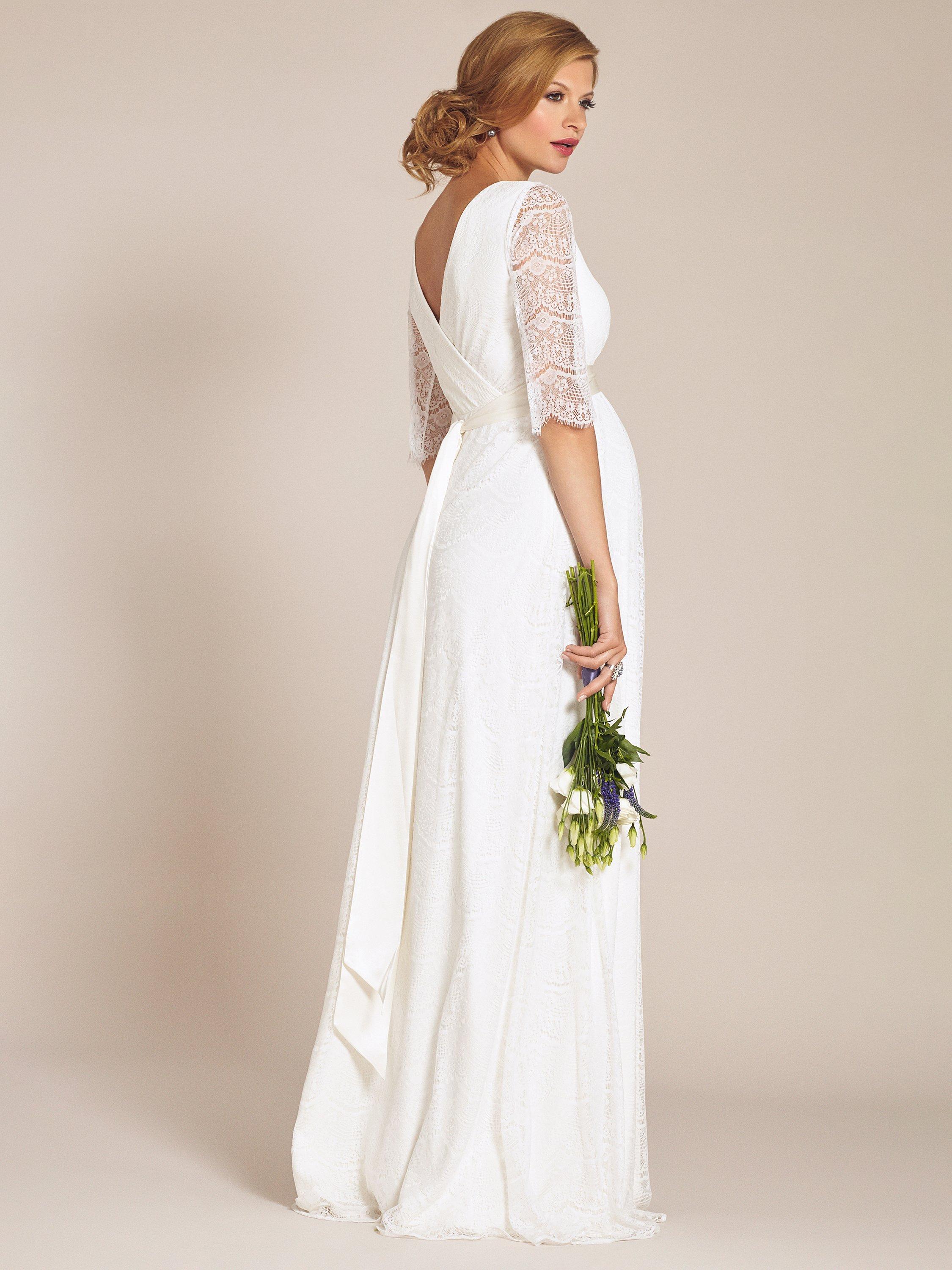 Product image 7 of 8, which shows Tiffany Rose Amily Lace Maternity Wedding Dress, Ivory, 10-12