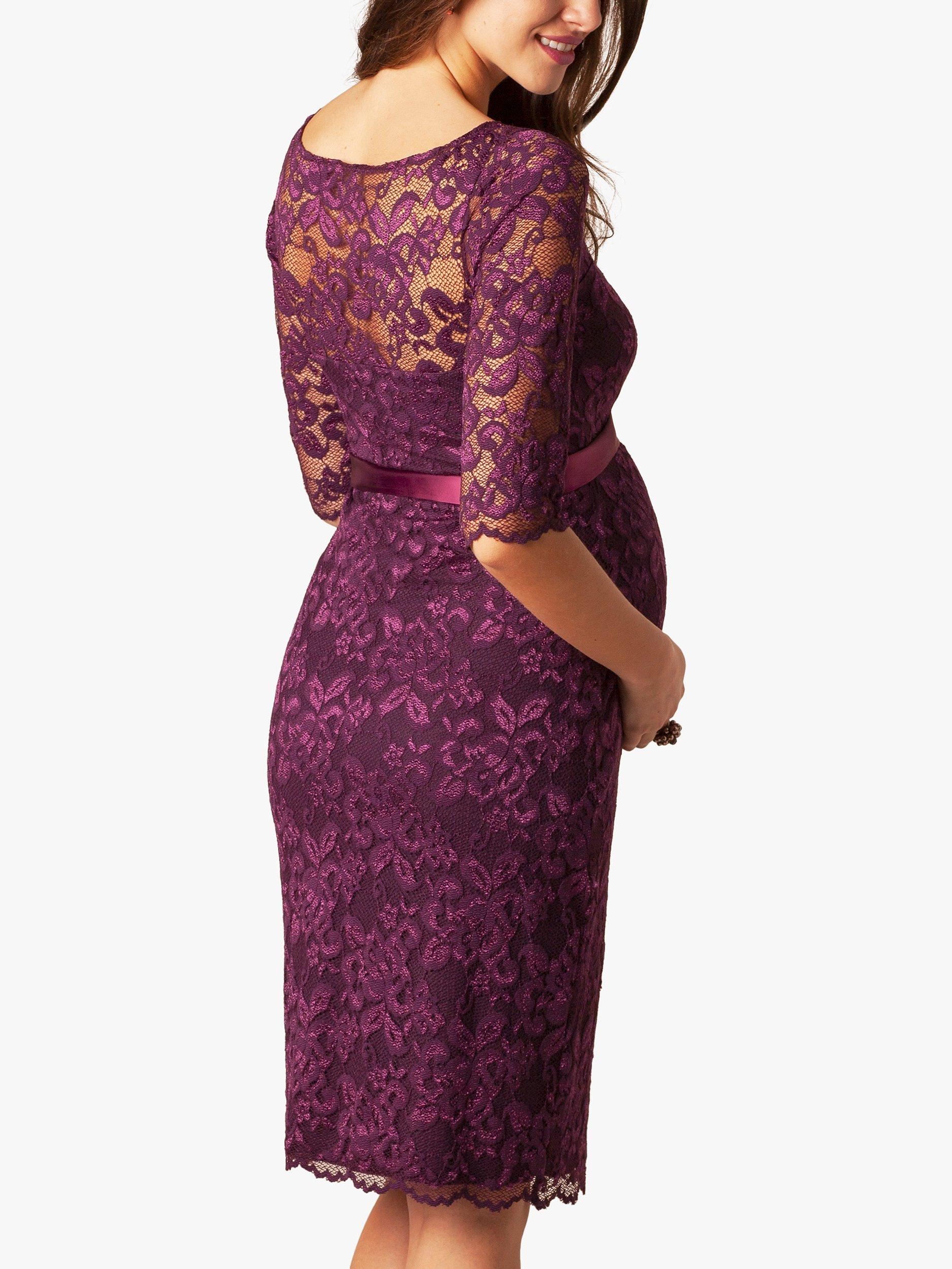 Product image 5 of 6, which shows Tiffany Rose Amelia Lace Maternity Dress, Claret, 8-10