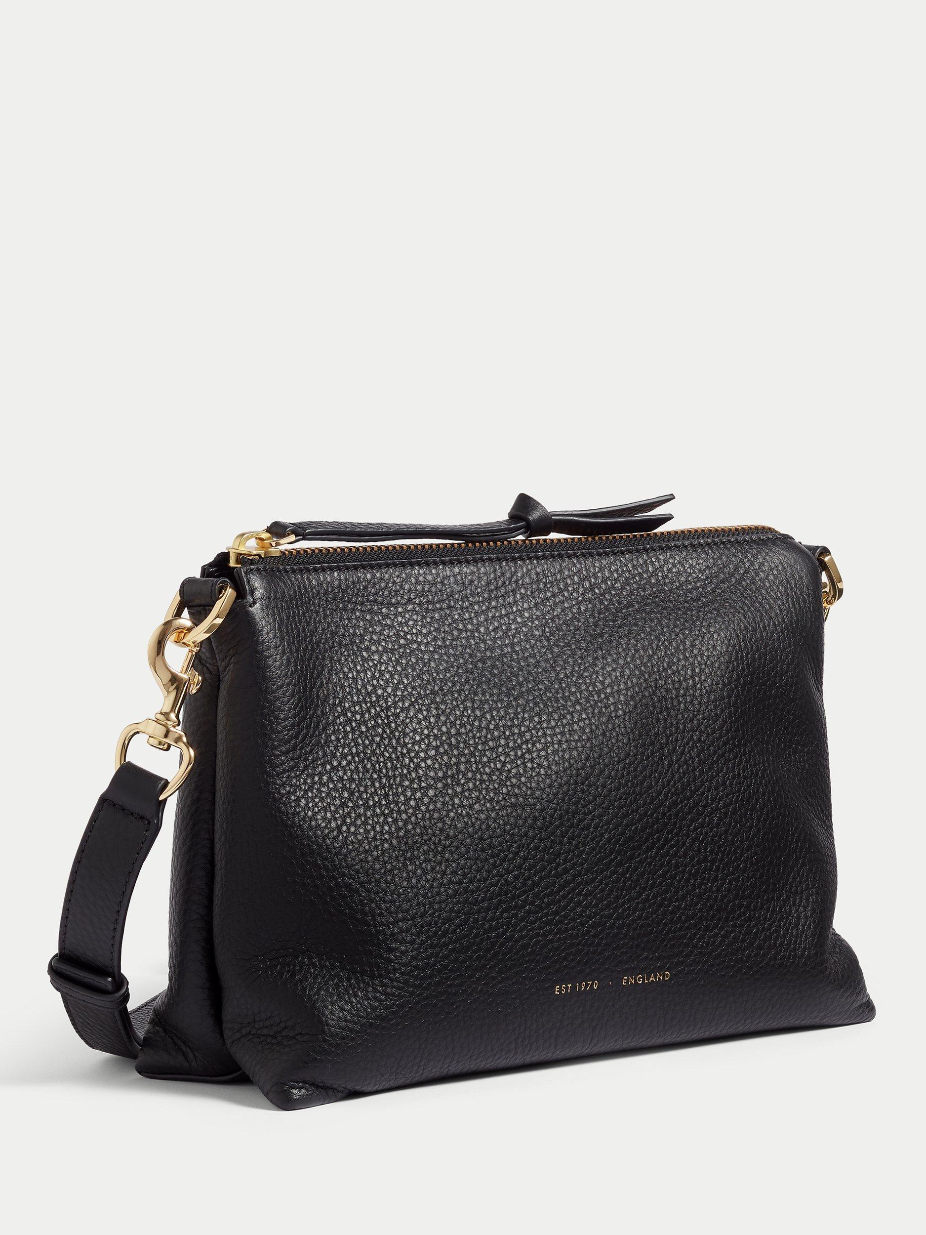 Product image 3 of 5, which shows Jigsaw Ava Pebble Cross Body Bag, Black, One Size
