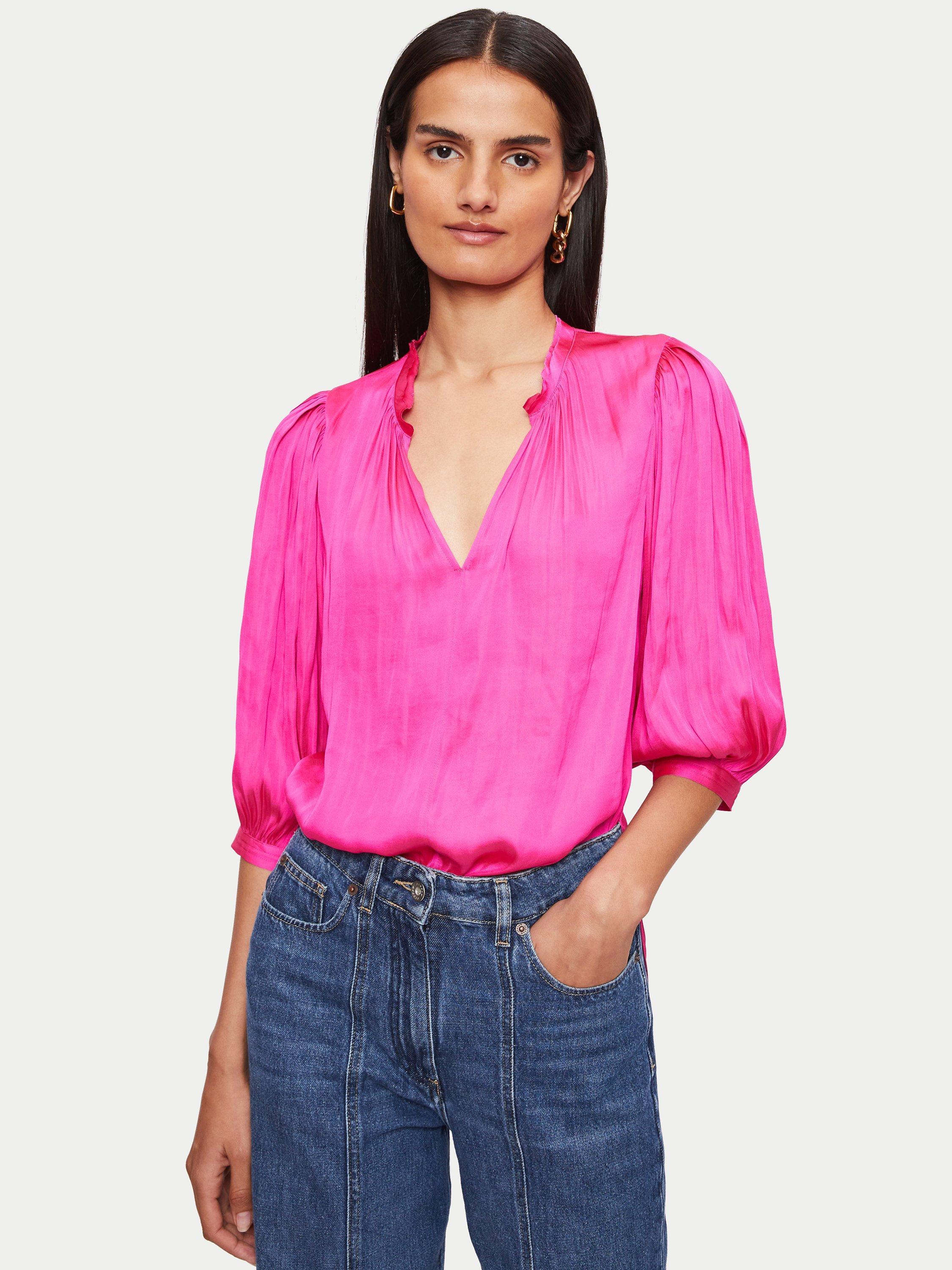 Jigsaw Cicelly Satin Drape Blouse