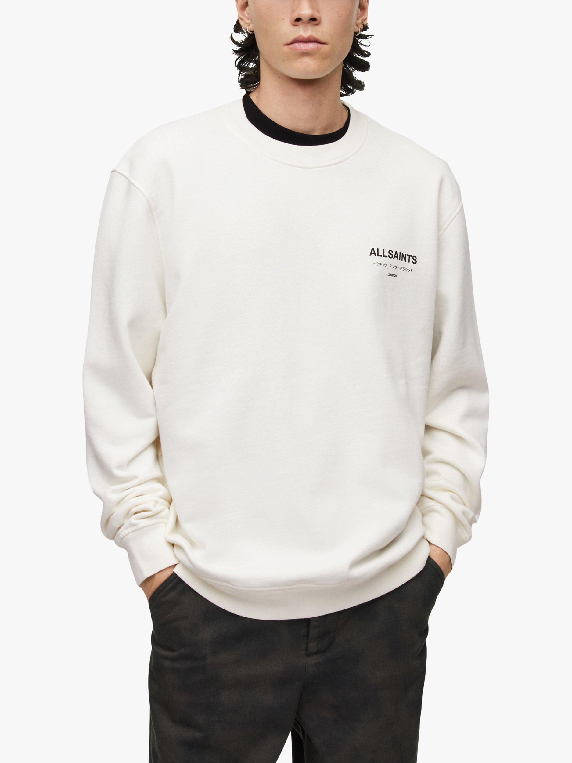AllSaints Underground Crew Jumper, Ashen White
