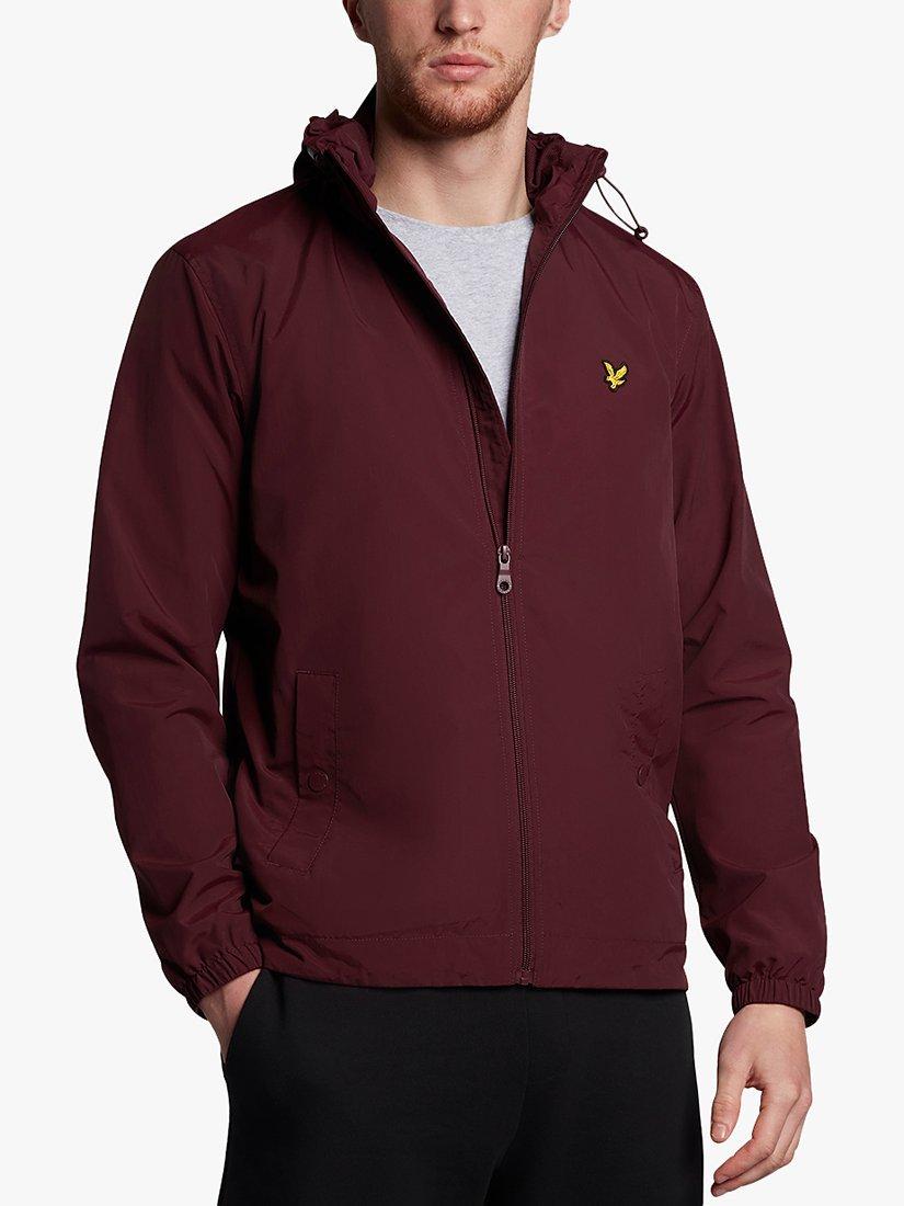 Lyle Scott Zip Hooded Jacket Burgundy