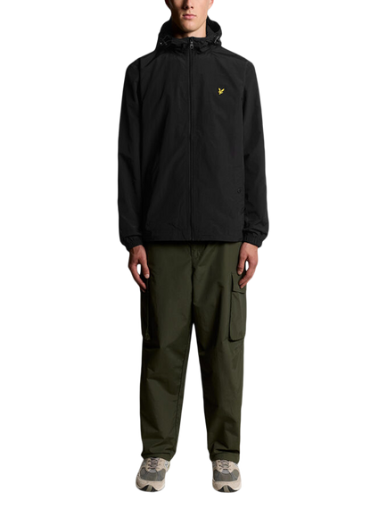 Lyle & Scott Lightweight Zip Hooded Jacket, Z865 Jet Black - view 2, Z865 Jet Black
