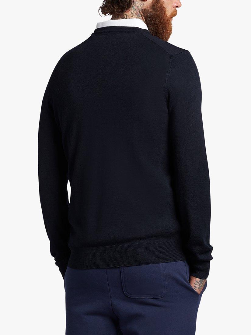 Product image 3 of 5, which shows Lyle & Scott Classic V-Neck Jumper, Z271 Dark Navy, XS