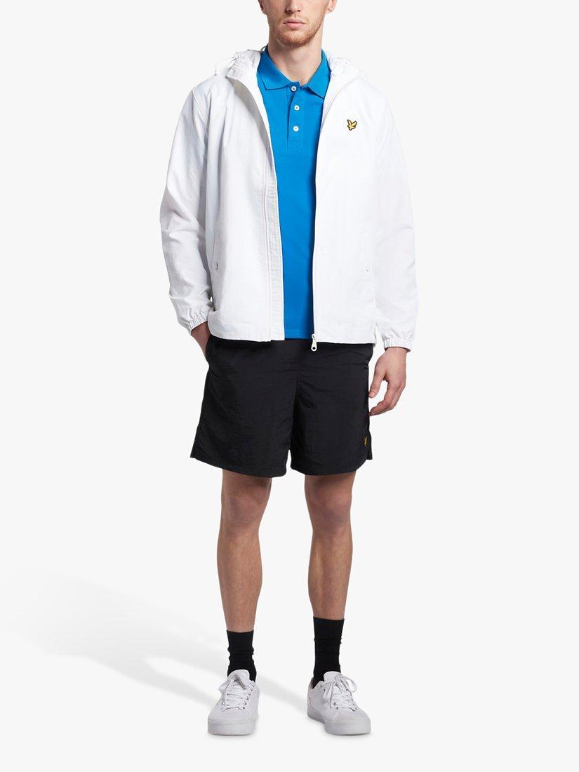 Product image 4 of 5, which shows Lyle & Scott Short Sleeve Polo Shirt, W489 Bright Blue, XS