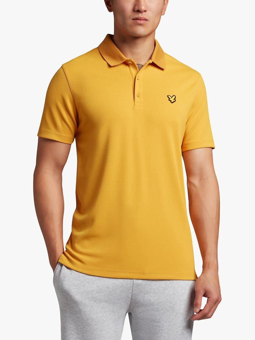Lyle & Scott Golf Tech Short Sleeve Polo Top, A06 Amber