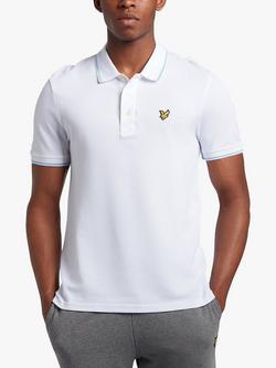 Lyle & Scott Short Sleeve Tipped Polo Shirt, W533 White/Blue