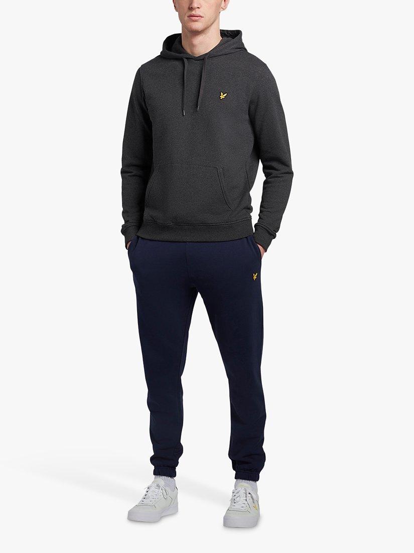 Product image 1 of 5, which shows Lyle & Scott Pullover Hoodie, Charcoal Marl, XS