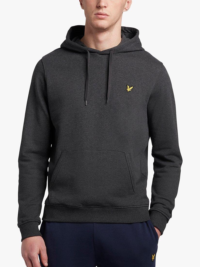 Product image 4 of 5, which shows Lyle & Scott Pullover Hoodie, Charcoal Marl, XS