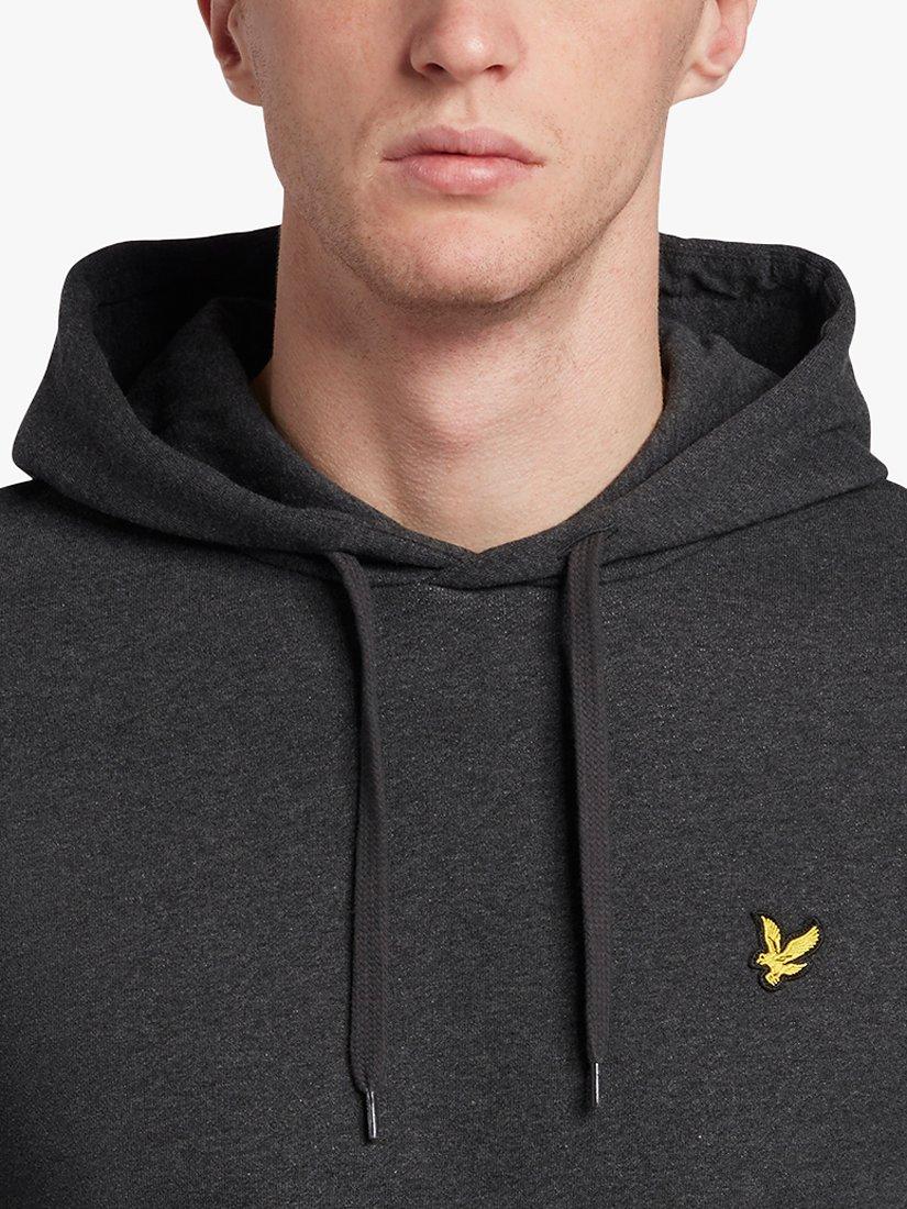 Product image 5 of 5, which shows Lyle & Scott Pullover Hoodie, Charcoal Marl, XS