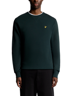 Lyle & Scott Logo Crew Neck Cotton Sweatshirt, Dark Green