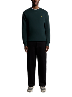 Lyle & Scott Logo Crew Neck Cotton Sweatshirt - view 2, Dark Green