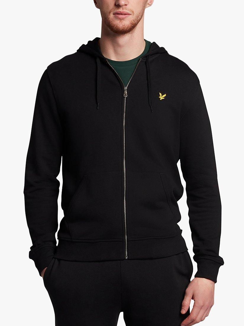Product image 1 of 1, which shows Lyle & Scott Zip Through Hoodie, Z865 Jet Black, XS
