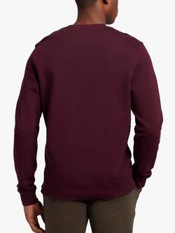 Lyle & Scott Logo Crew Neck Cotton Sweatshirt - view 2, Burgundy