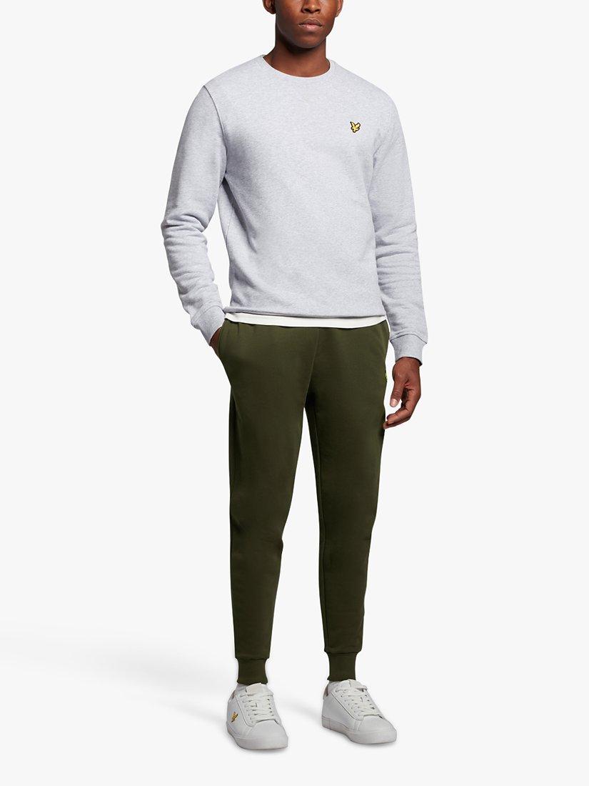 Product image 1 of 5, which shows Lyle & Scott Cotton Sweat Pants, Olive, XS