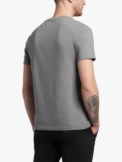 Lyle & Scott Plain Crew Neck T-Shirt - view 2, Mid Grey Marl