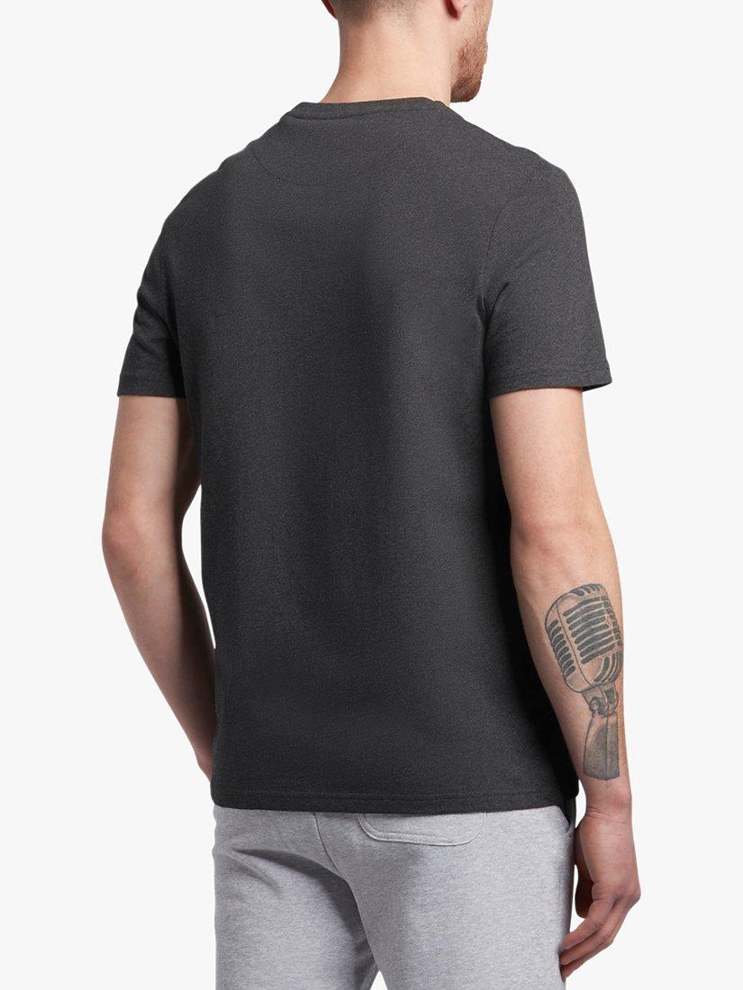 Product image 2 of 5, which shows Lyle & Scott Plain Crew Neck T-Shirt, Charcoal Marl, XS