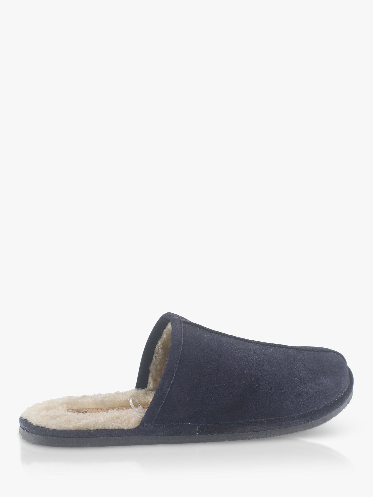 Silver Street London Smithfield Suede Slippers, Navy
