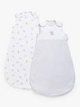 John Lewis Safari Print Sleeping Bag, 1-2.5 Tog, Pack of 2, Grey/Multi