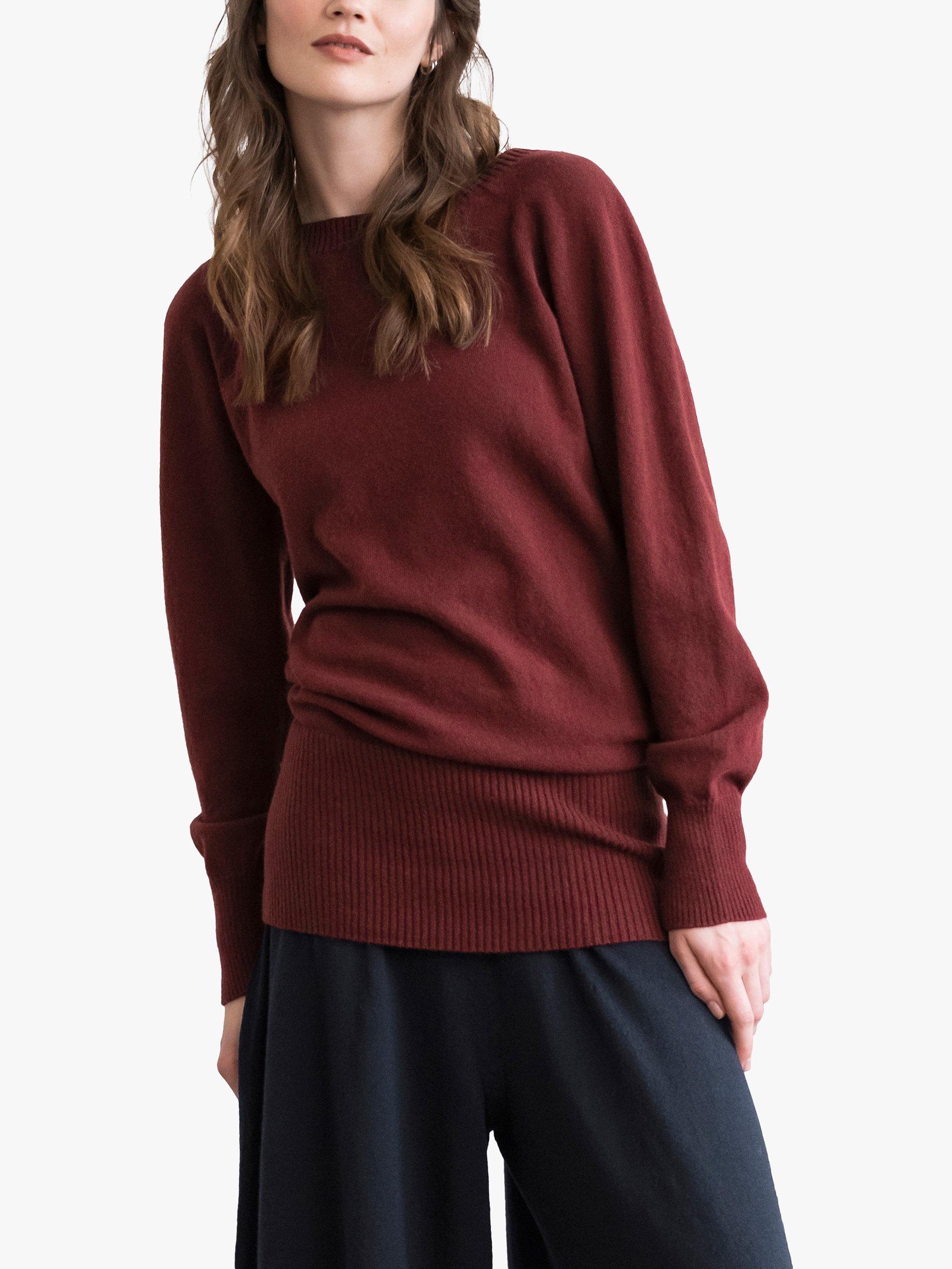 Celtic & Co. Supersoft Slouch Jumper, Claret, XL