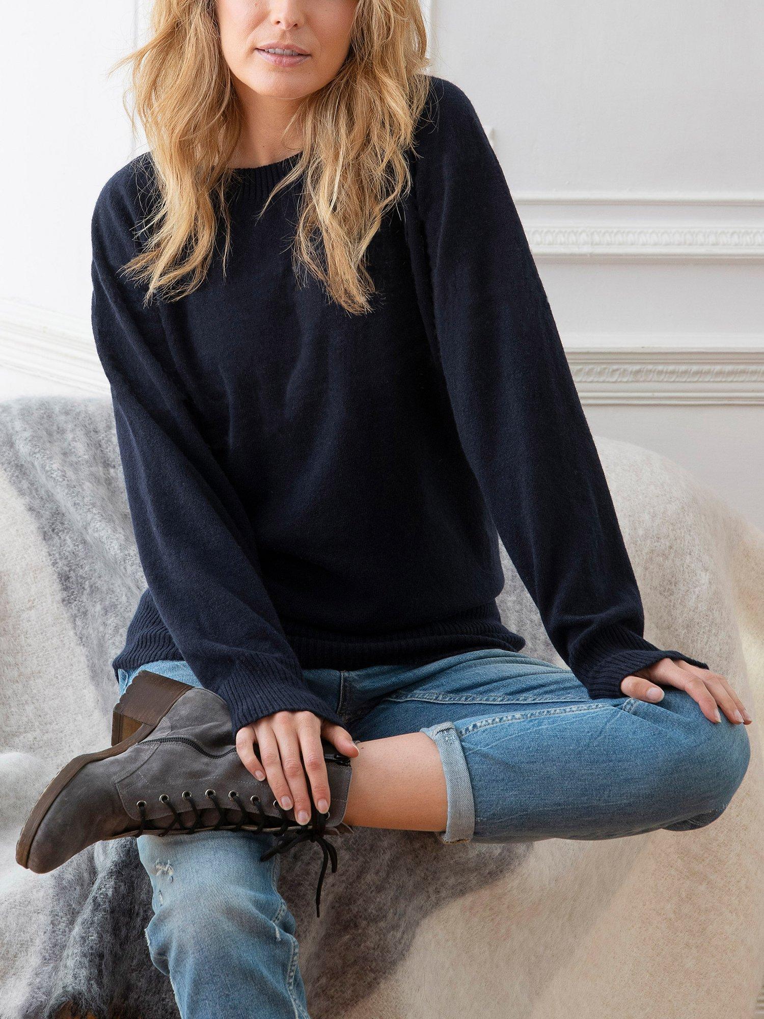 Celtic & Co. Supersoft Slouch Jumper, Dark Navy, XS