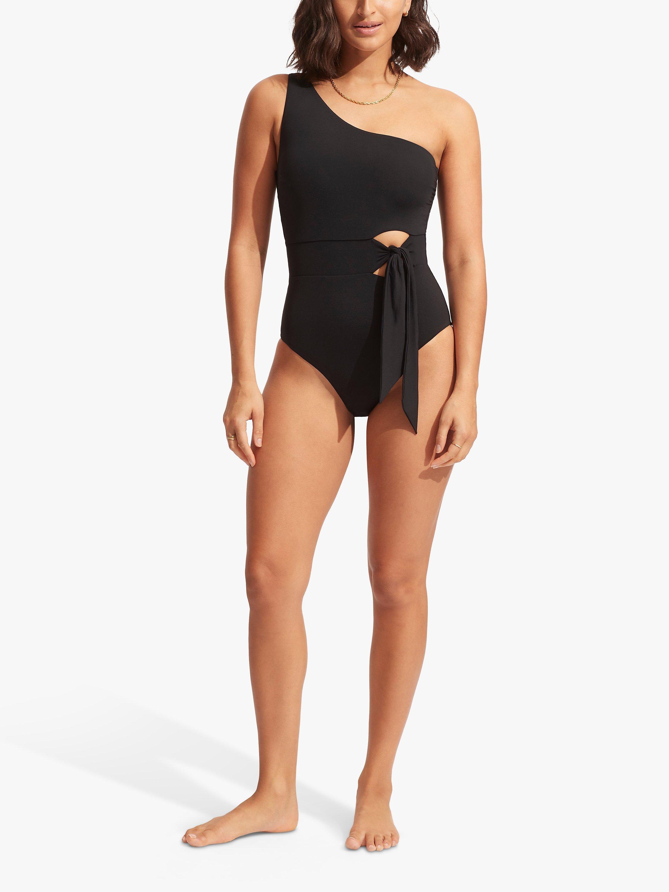 Seafolly Tie Waist Swimsuit, Black