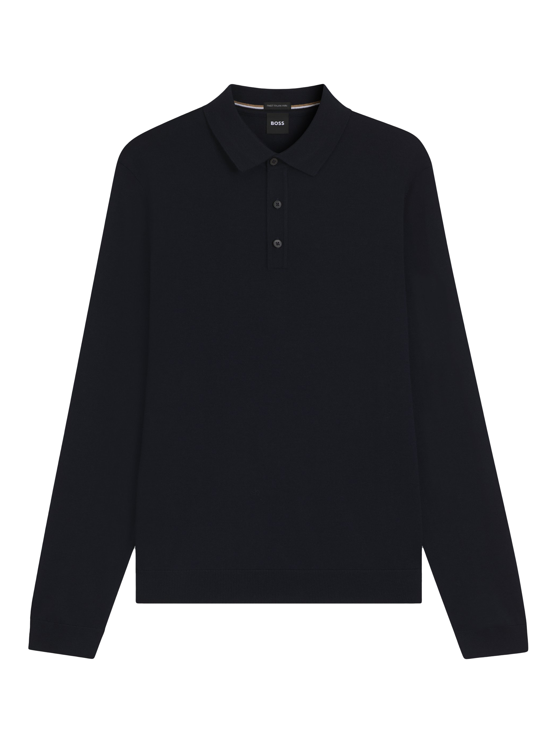Product image 4 of 5, which shows BOSS Slim Fit Wool Knit Polo, Dark Blue, S