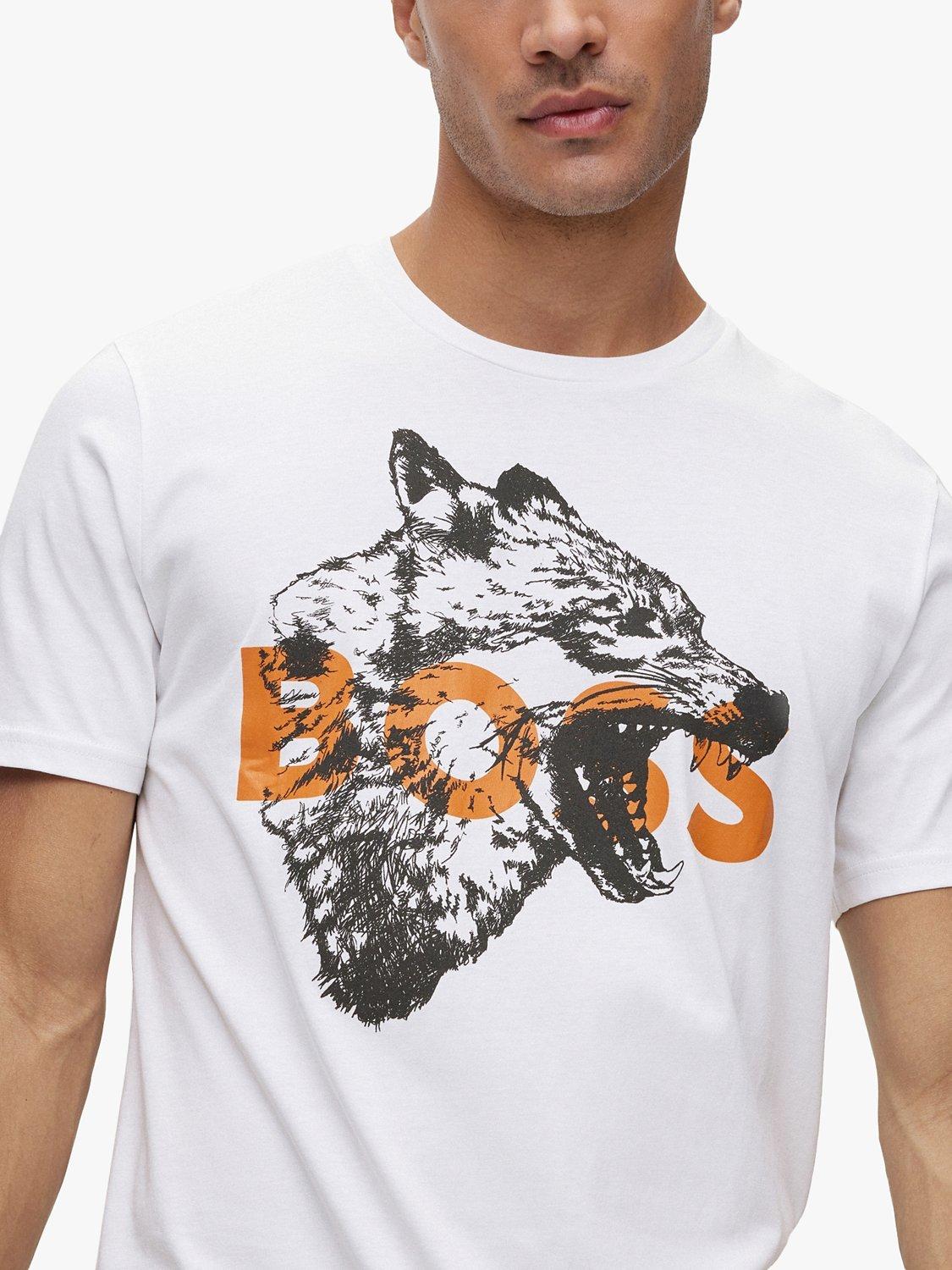 Product image 5 of 5, which shows BOSS TDraw Cotton T-Shirt, Natural, XXXL